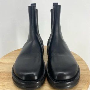 The Row Leather Chelsea Boots - Black